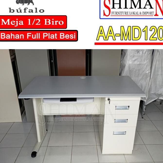 

Meja Kantor Besi 1/2 Biro AA MD 120 ACERO