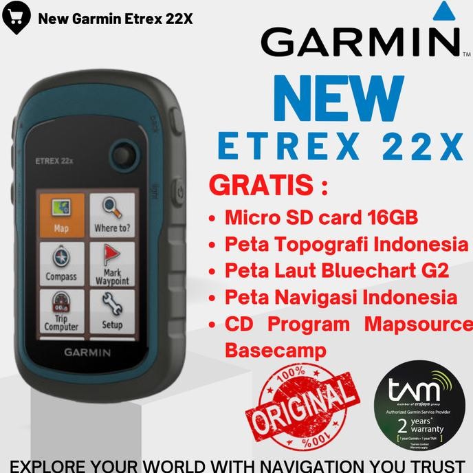 

GARMIN ETREX 22X GPS HIKING & TRACKING DENGAN MAP TOPOGRAFI INDONESIA STOK TERBATAS