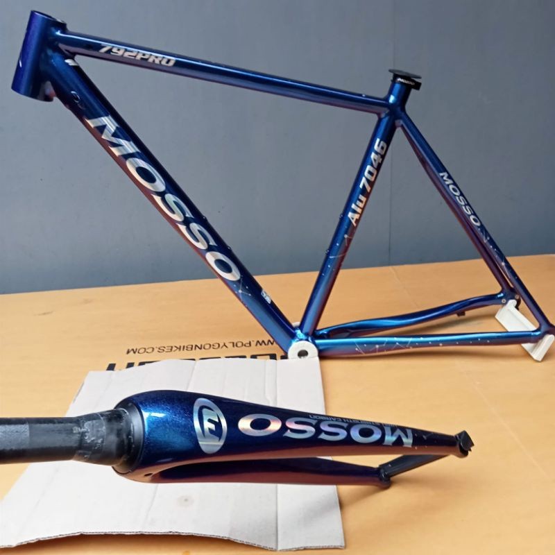 New Frameset roadbike Mosso 792 Pro fork Carbon Frame sepeda balap alloy super ringan