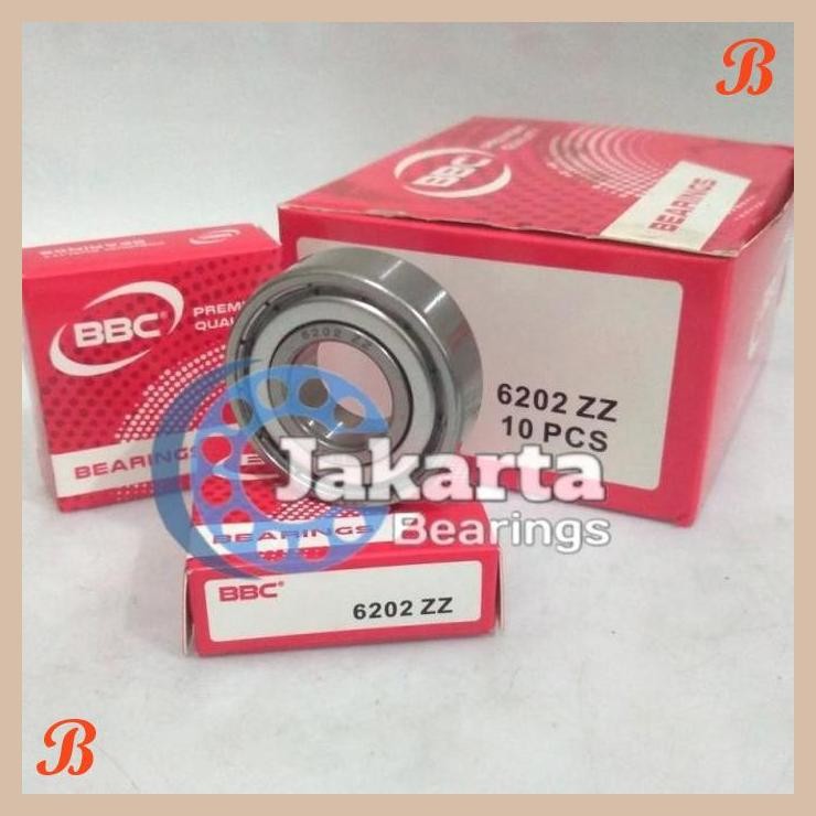 [JRB] BEARING 6202 ZZ / 6202ZZ ( TUTUP BESI ) MERK BBC HIGH QUALITY