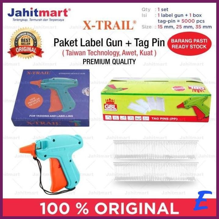 

| JH | PAKET TEMBAKAN TAG GUN "X-TRAIL" + ISI 5.000 PCS TAG PIN (ARROW PIN)