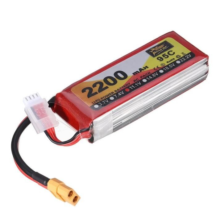 Lipo battery batre baterai 3s 2200MAH 11.1V 60C 60 C ZOP POWER XT60