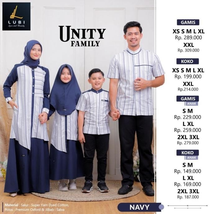 Sarimbit Lubi Unity Family Navy Limited Edition