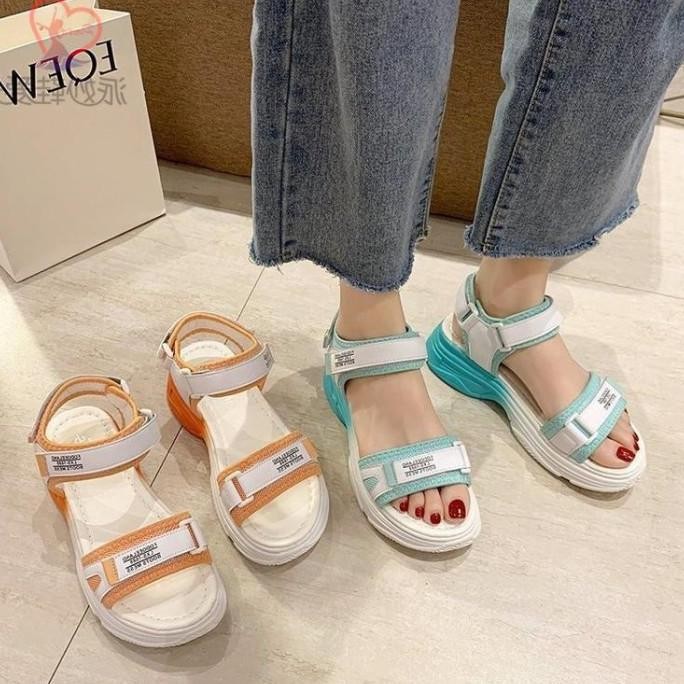 Terbaru Laris, Sandal Wanita Gym Wedges Sport Import Ss800 Korea High Quality Ori