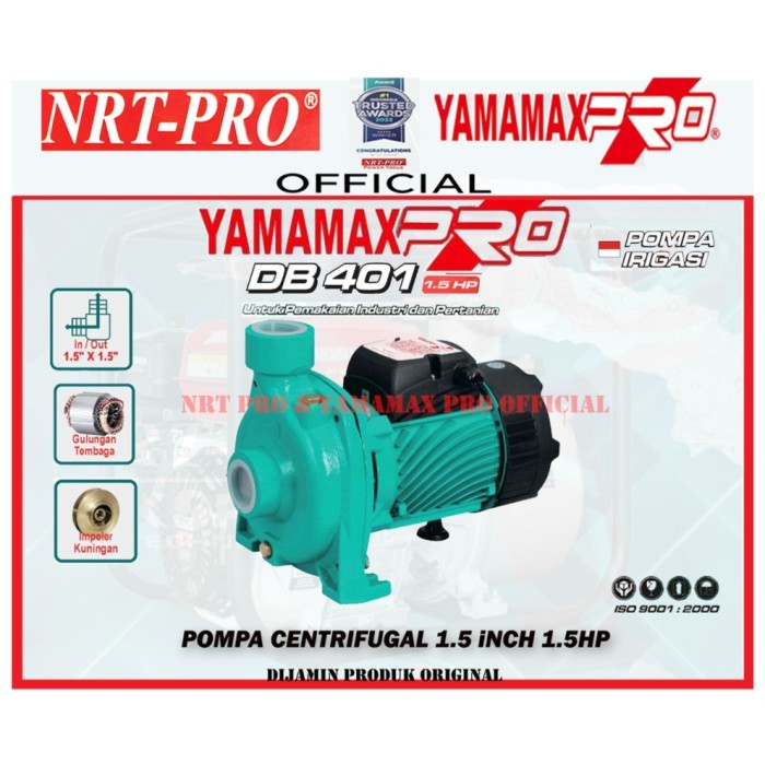 Yamamax Pro Db 401 Pompa Air Centrifugal Irigasi 1.5 Inch 1.5Hp Db401