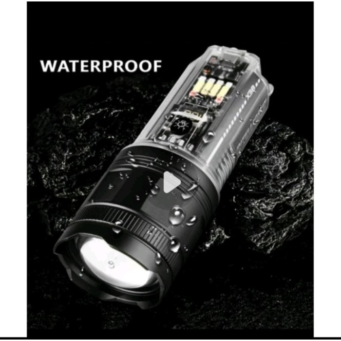 Jual Senter LED Laser X39 7 Mode Sinar Solar Panel Flashlight Powerfull