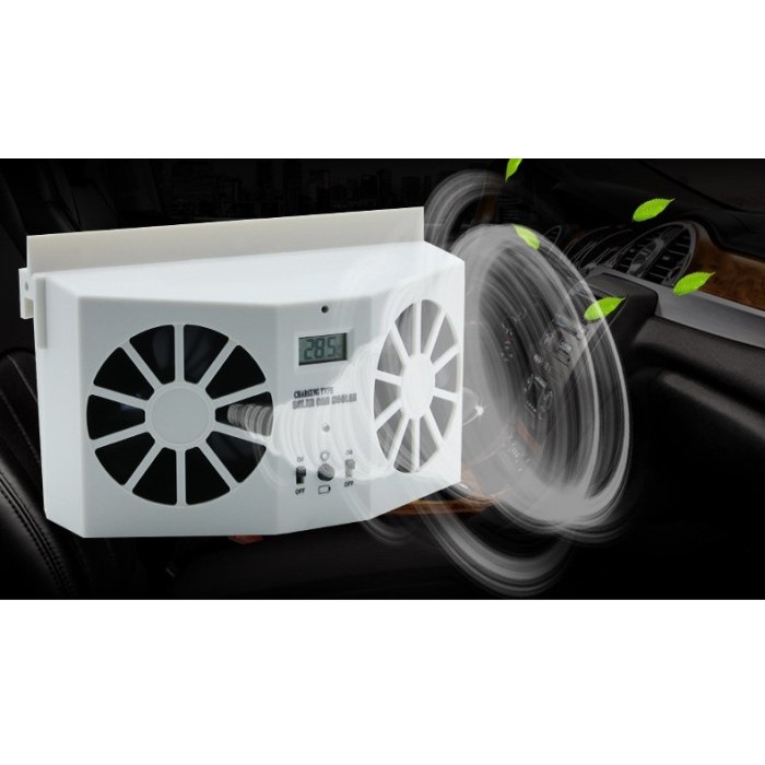 Car Cooler Solar Exhaust Fan Kipas Angin Hisap Hawa Panas Mobil