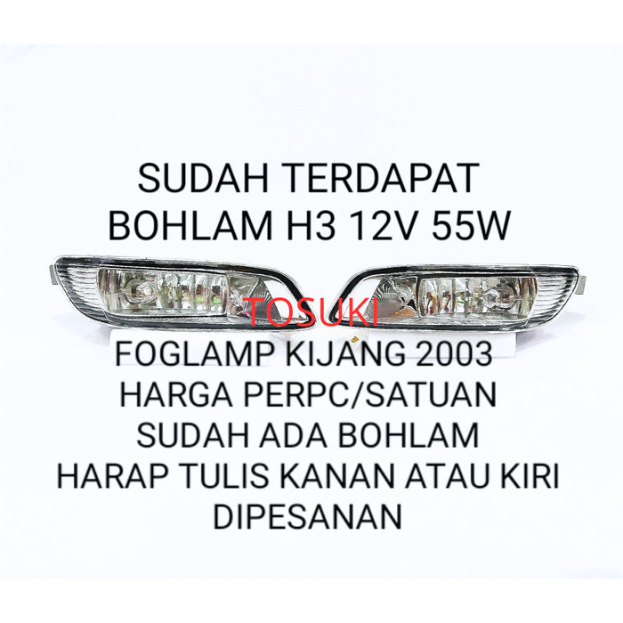 Foglamp Kijang Kapsul Efi 2003 2004 Lgx Lsx Krista Lampu Kabut Bemper