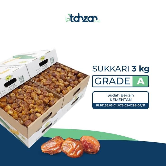 

Kurma Sukari Dus 3 Kg Kurma Raja Premium