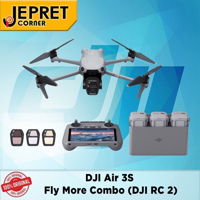 TERBARU - DJI Air 3S Fly More Combo (DJI RC 2)