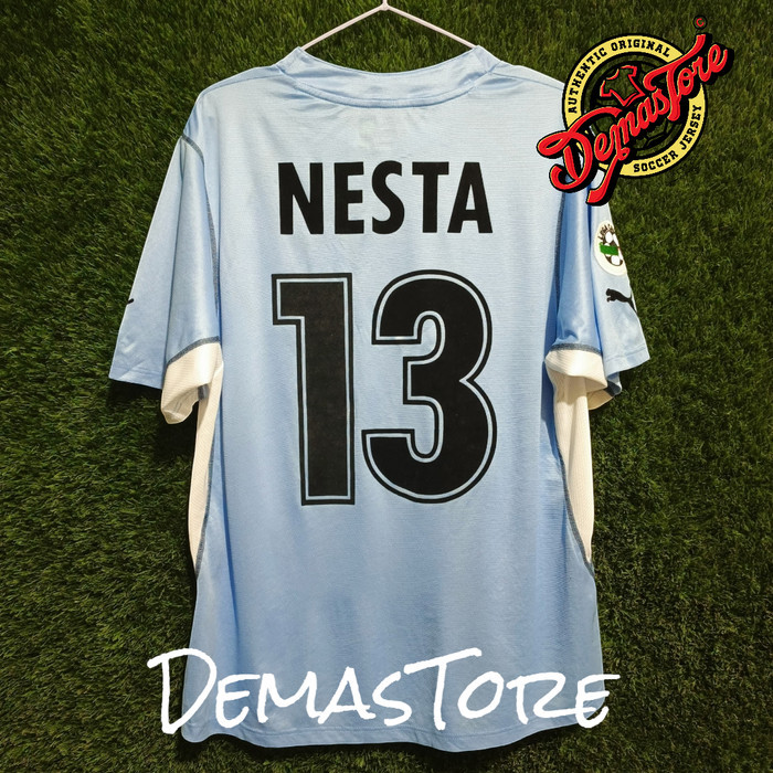 Original Authentic Rare Vintage S.S.Lazio Siemens Mobile Nesta #13 Matchworn Short sleeve Puma Match