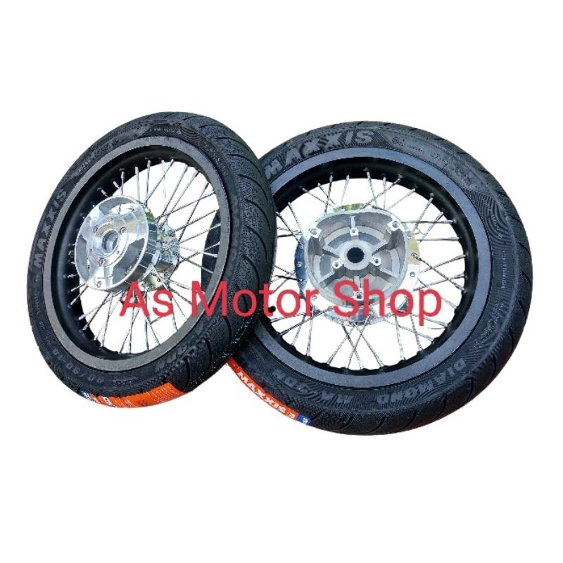 VELG SET ROSSI 160 185 RING 16 TROMOL SET PLUS BAN MAXXIS AEROX155 PCX150 LOKAL PCX160 N MAX OLD N