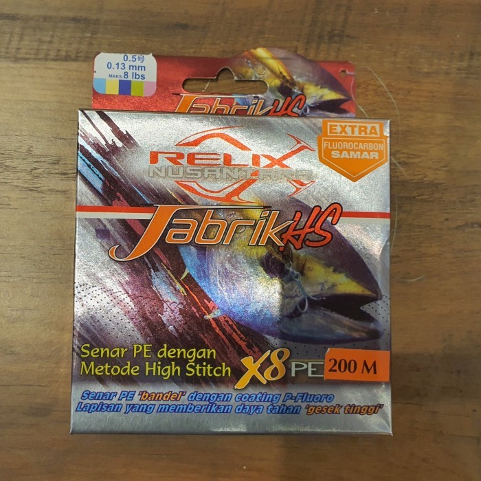 Senar PE Jabrik HS X8 Relix Nusantara PE 0,5