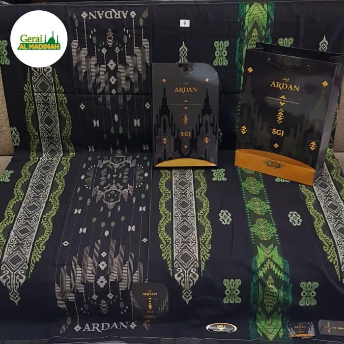 kain sarung Ardan sgj gold series hitam putih & warna by ketjubung