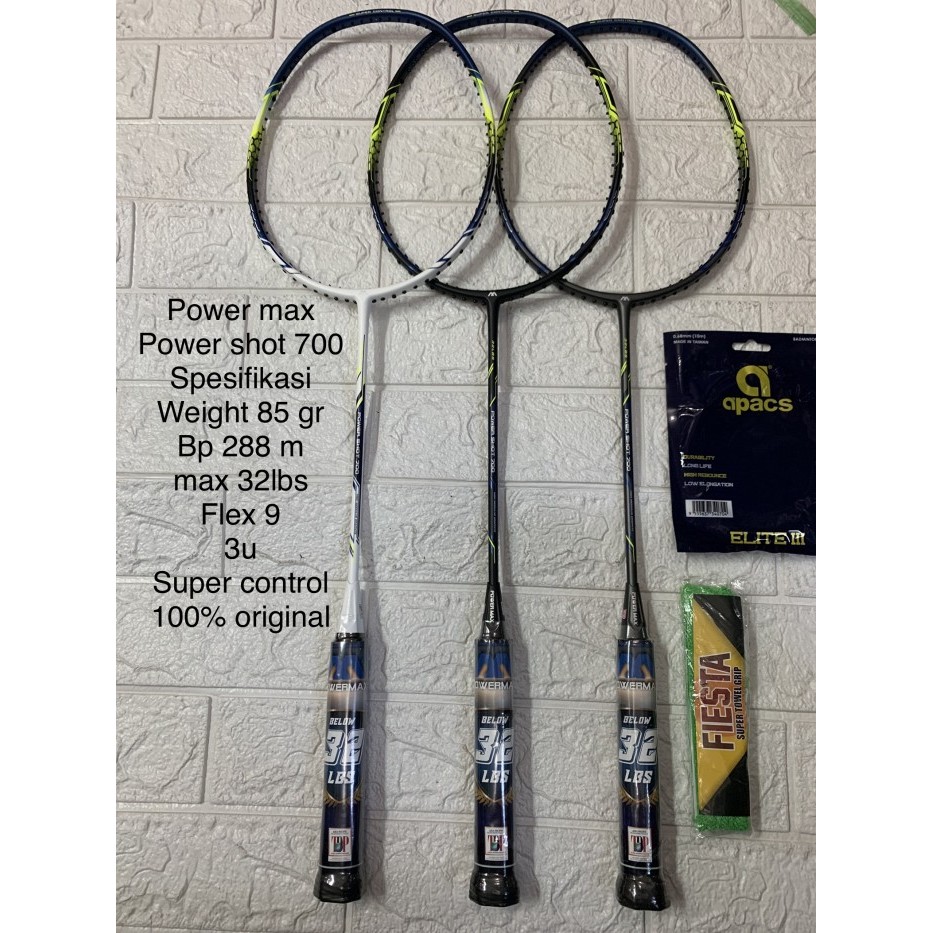 raket badminton power max power shot 700 super control kuat 32lbs ori