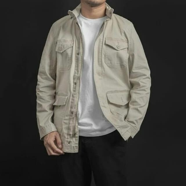 Jaket Parka Pria George (US Brand) Hidden Hood Military Jacket