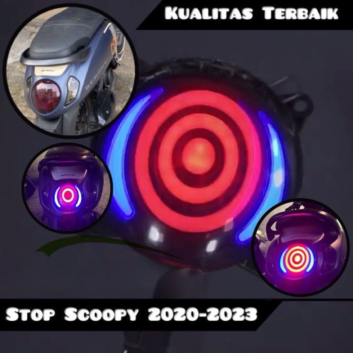 Lampu Stop Stoplamp Xcase Lampu Stop Belakang Led Scoopy New Scoopy 2020 2021 2022 2023