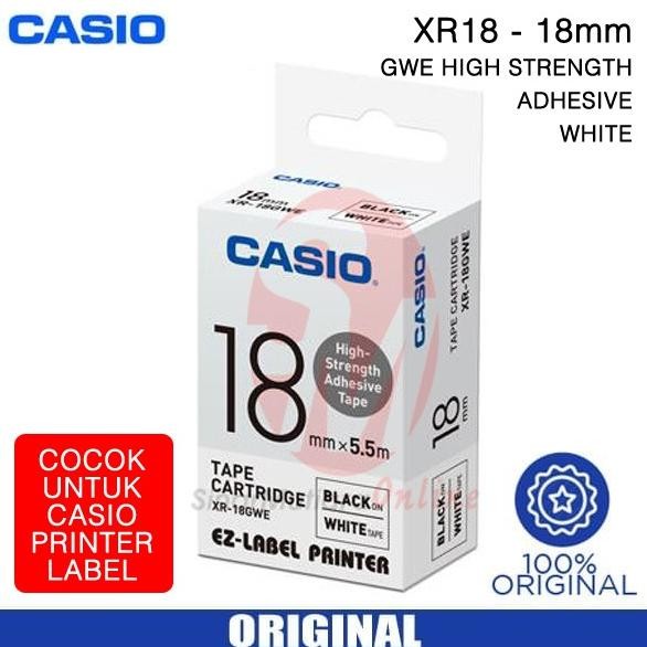 

PITA LABEL CASIO XR 18 GWE HIGH STRENGTH ADHESIVE WHITE