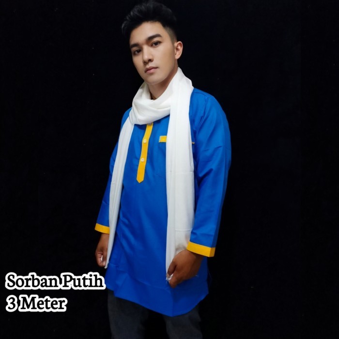 Sorban Rayon Putih Panjang 3Meter Lebar 1Meter Sorban Habib Ustadz {TerlarisBest Seller}