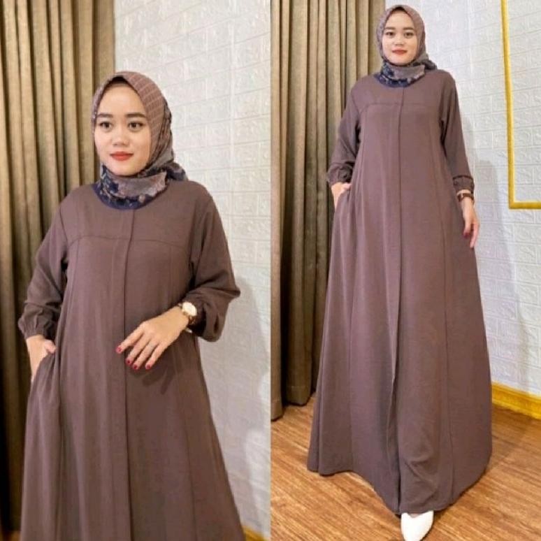 PL30 Dress maryam/gamis crinkle airflow premium size M L  XL  XXL   LD  100   105  110   120 Terlari