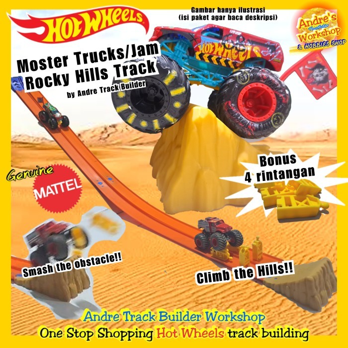 Terhemat Hotwheels Track Monster Truck Ori Mattel Hot Wheels Track Monster Jam