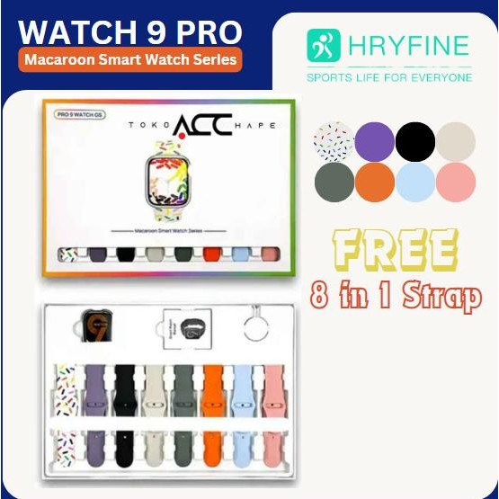 SMARTWATCH 49mm/WATCH 9 PRO Strap 8 in 1 SUPPORT IOS & ANDROID TEG