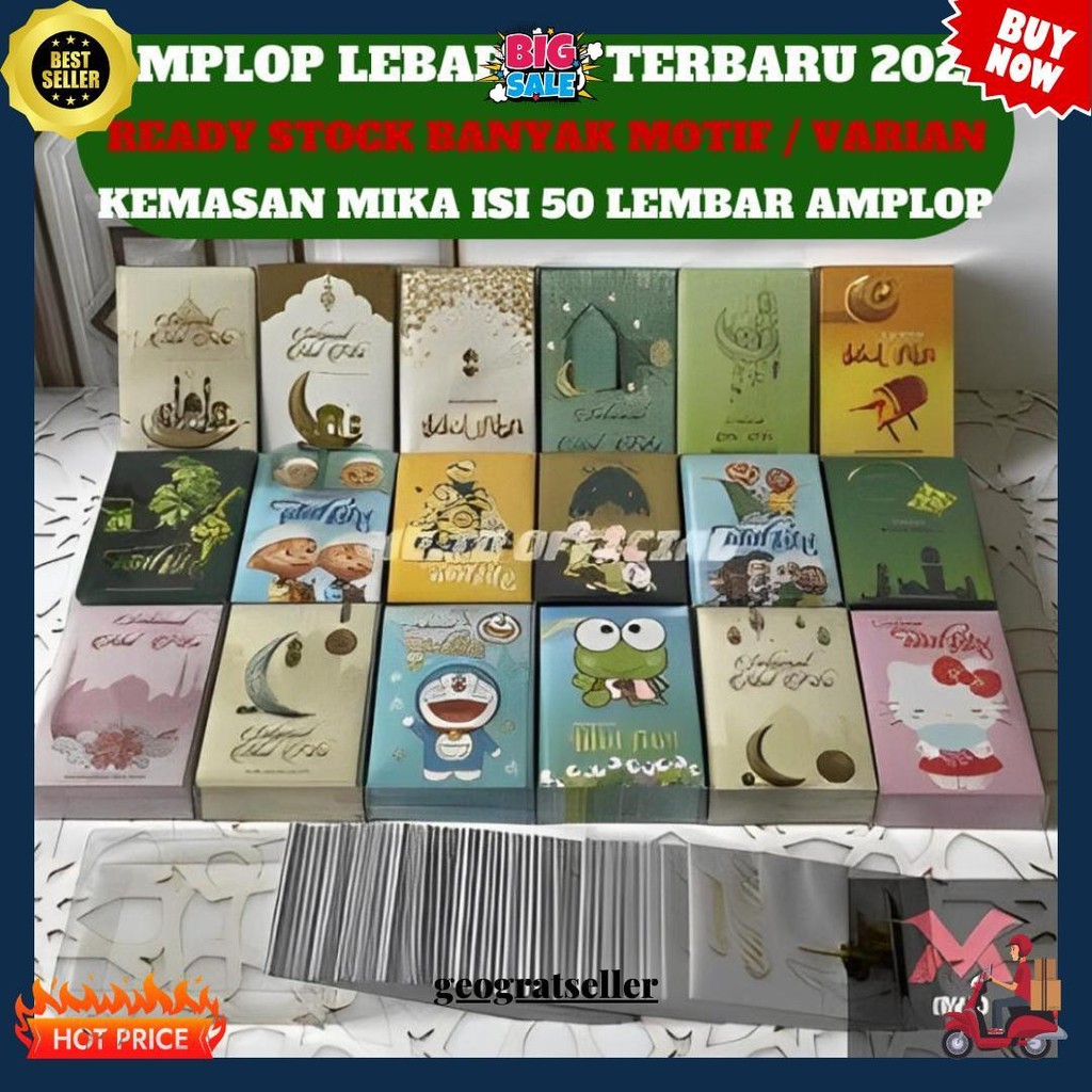 

Amplop Lebaran Idul Fitri (Isi 50 Lembar) Amplop Karakter Angpao Thr Gift Lebaran Hari Raya Eid Mubarak Terbaru Cod