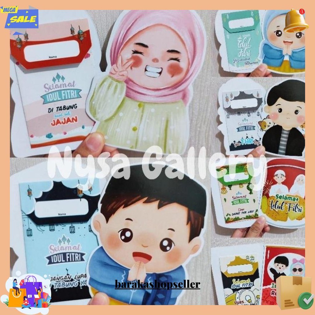 

Isi 2 Pcs-Amplop Lebaran Idul Fitri / Amplop Karakter Lucu Cod