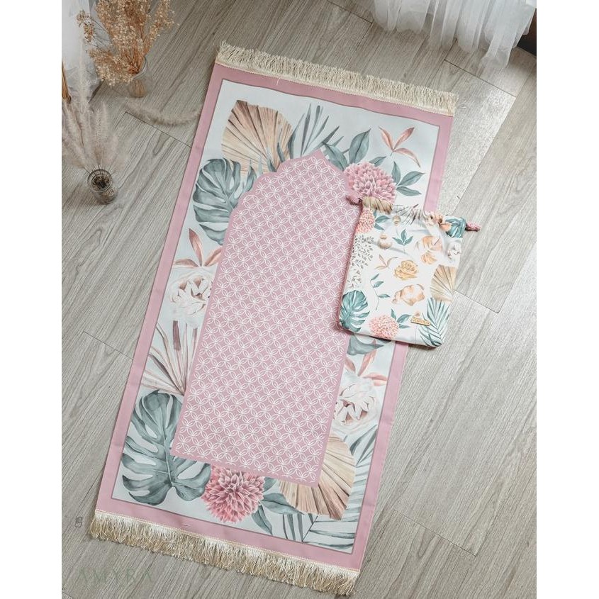 Terjangkau Exclusive Gift Ramadan Sajadah Travel Printing Free Pouch Aa003