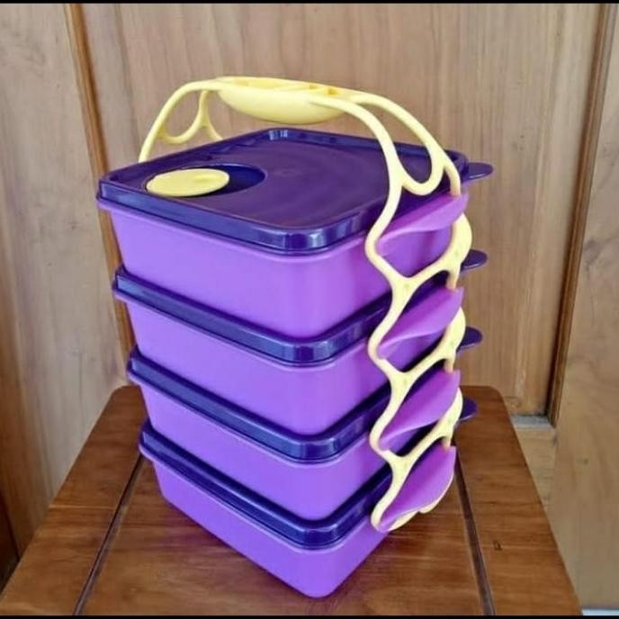 Murah Tupperware Crystalwave Goodie Box , Rantang 4 Susun