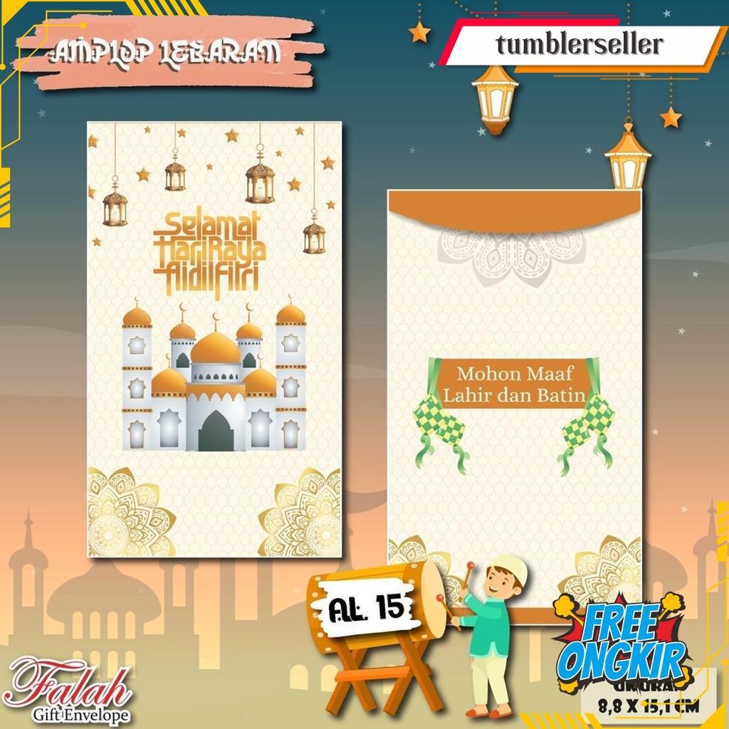 

Amplop Lebaran Falah Kode Al 15 Isi 50 Pcs / Muat Selembaran Uang Tanpa Dilipat / Amplop Cantik / Amplop Lucu / Amplop Lebaran Bisa Ecer Gratis Ongkir