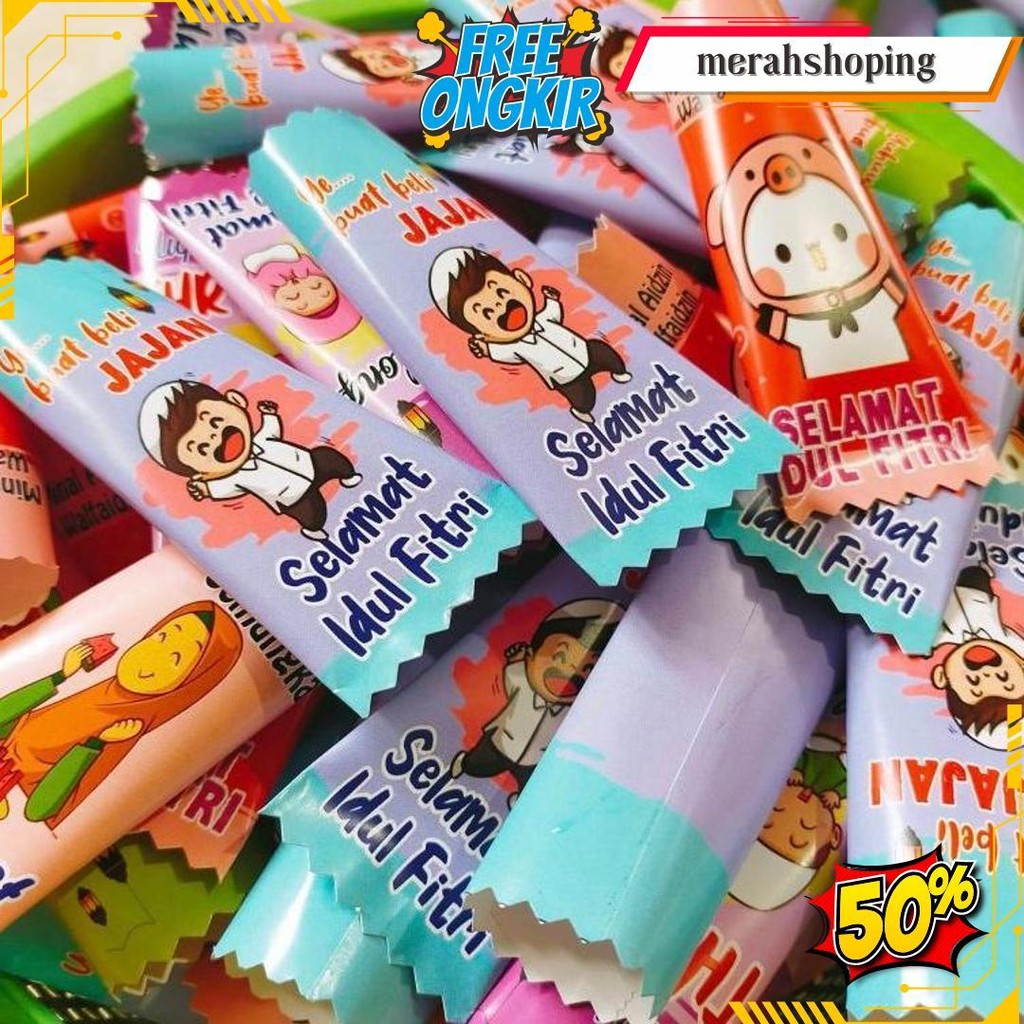 

(Isi 100Pcs) Amplop Lebaran Bentuk Permen / Amplop Thr Lebaran Permen / Amplop Permen Idul Fitri Cod