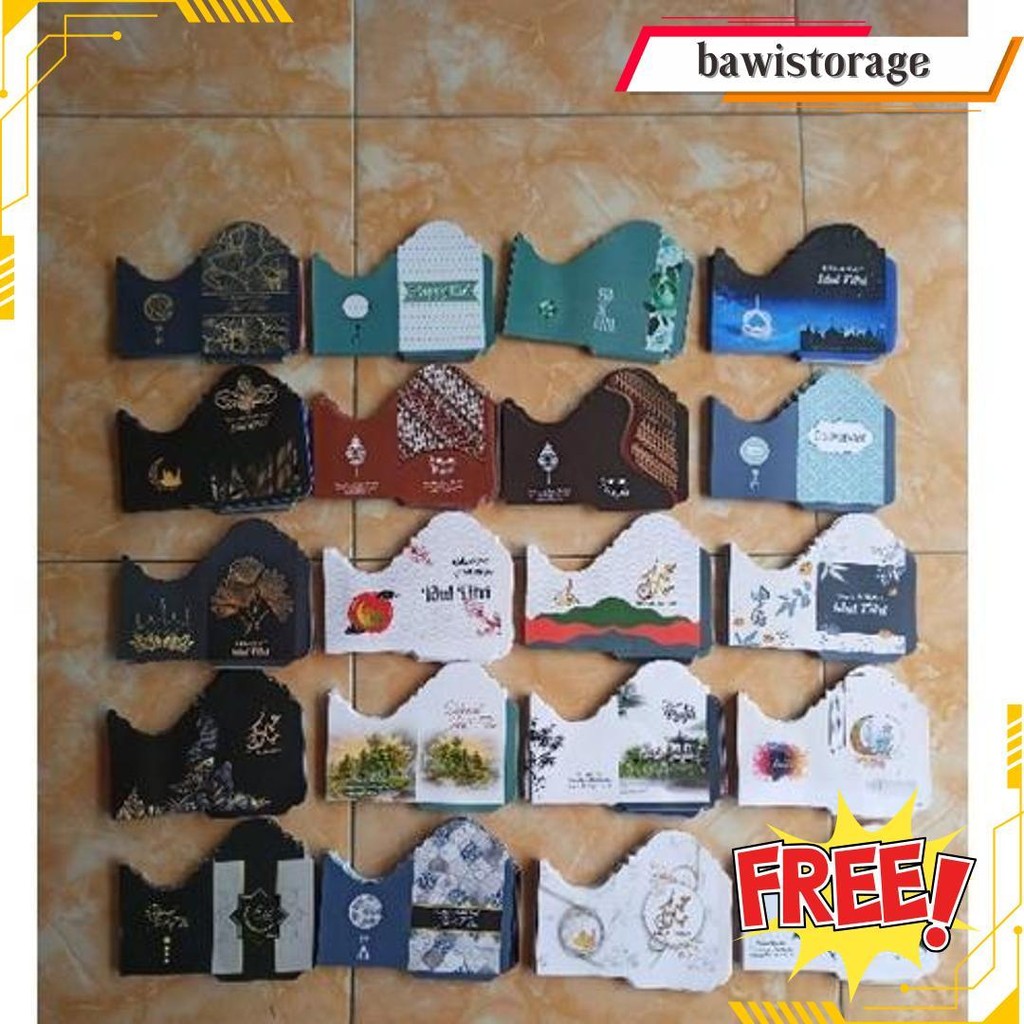 

100 Lembar Amplop Lebaran Ukuran 7X11,5Cm 1 Kg Islami Karakter Free Plastik Siap Kirim