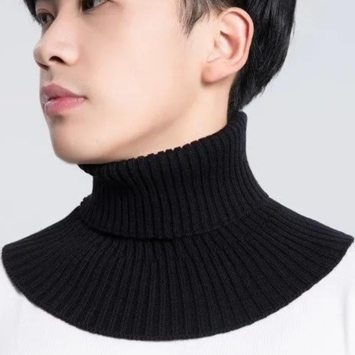 Syal Kerah Palsu Pria Wanita Syal Hagat Rajutan Pria Syal Pria Korean Style