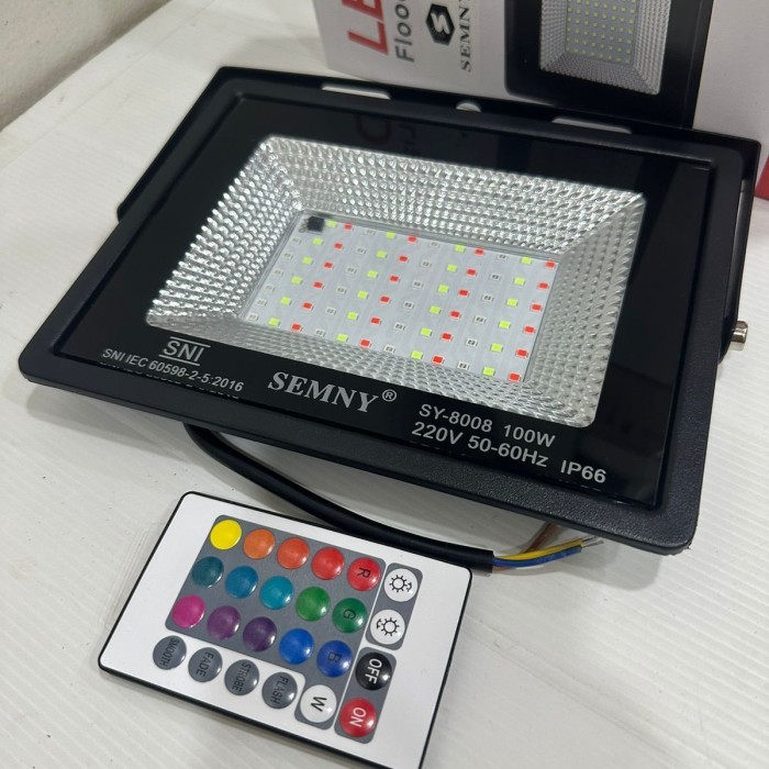 Lampu Sorot Warna Warni Rgb 100W 100 Watt Lampu Taman Rgb