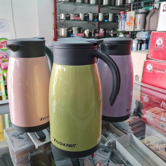 Murah Kd-6073 Thermos Air 1000Ml (1Liter) Yoshikawa, Sus 304, Jug Yoshikawa
