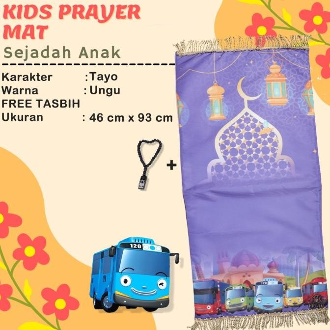 Terjangkau Sajadah Anak Karakter Tayo 46 X 93 / Sajadah Terbaru/Sajadah Anak