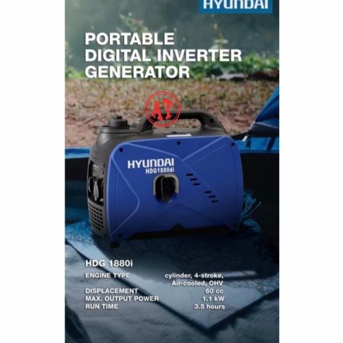 genset silent inverter hyundai 1000 watt HDG1880