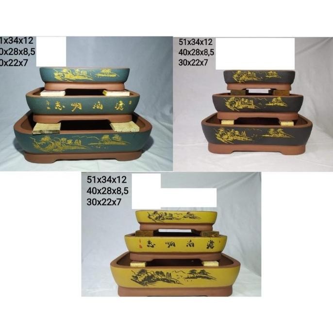 Restock  30Cm Pot Bonsai  Pot Keramik Import Pot Bunga Tanah