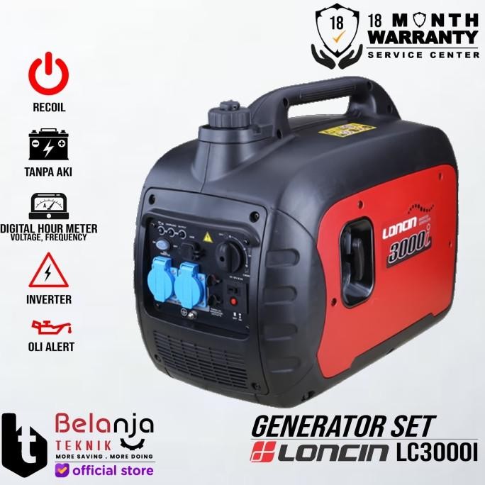 LONCIN Genset SUPER Silent LC 3000 i 2500 Watt Generator Set LC 3000I