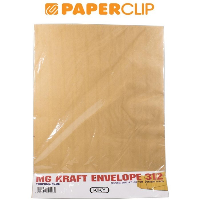

AMPLOP COKLAT KIKY 312 ISI 10 125G POLOS LEM