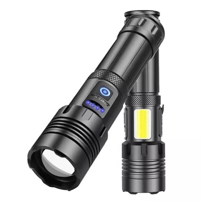 Senter Swat Led Super Terang / Senter Led Xhp-70 Cas Usb Outdoor Original Dan Terpercaya