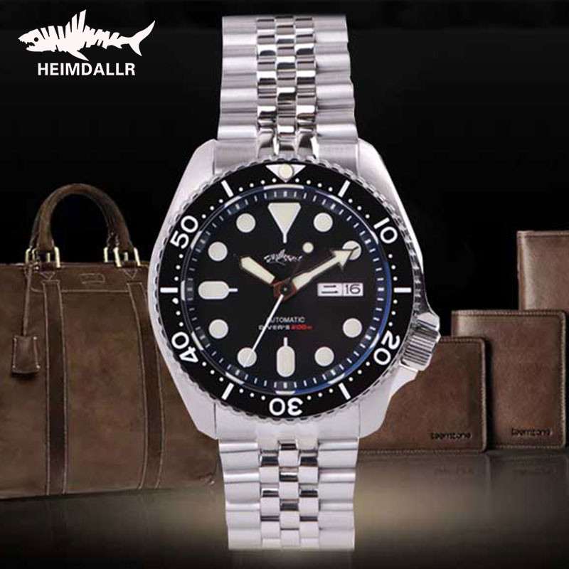 IQS HEIMDALLR Sharkey SKX007 Vintage Diver Watch Mechanical Men Watches 200M Sapphire crystal Lumino