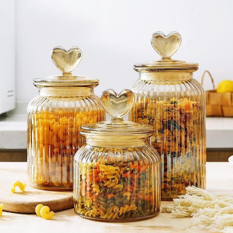 ty-35 [COD] Toples Kaca Kedap Udara/Toples Kue Kaca / Toples Lebaran  / Toples Tertutup Kaca/Toples 