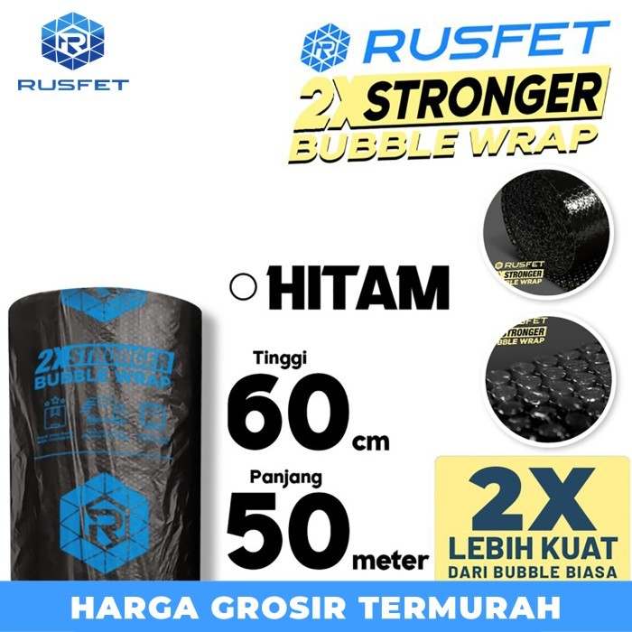 

Bubble Wrap 60Cm X 50Meter Rusfet Hitam Bubblewrap Termurah / Roll