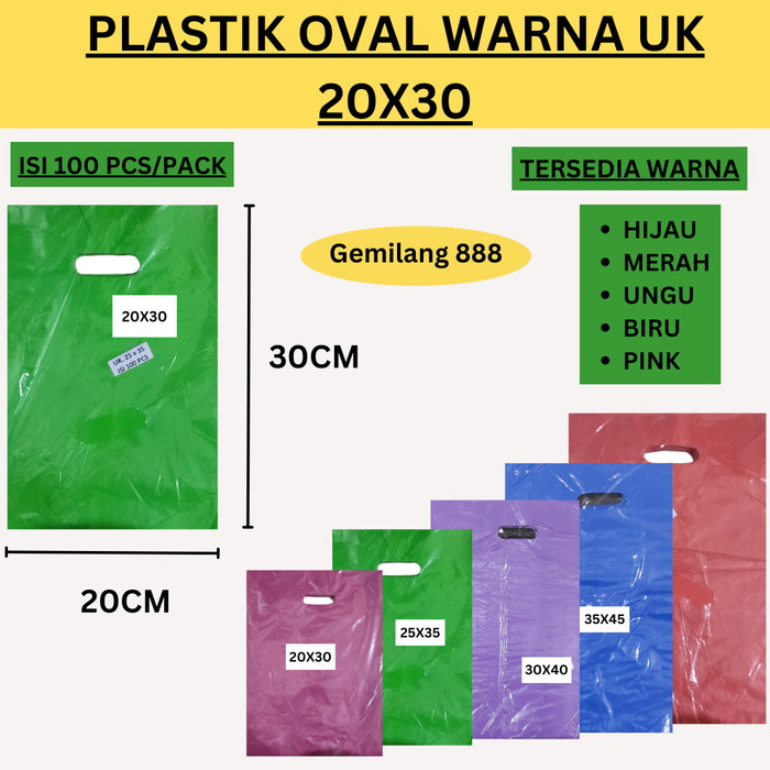 

Hd Oval Polos Uk 20X30 (10 Bks), Kantong Plastik Baju Hd Plong