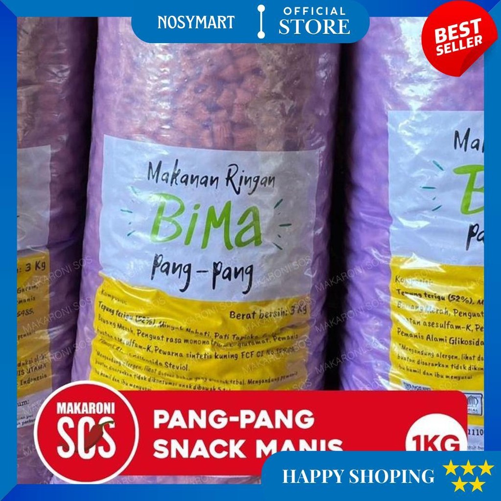 

1Kg Pang Pang Snack Jadul 1 Kilogram Snack Pang Pang Viral Rasa Manis D Cod