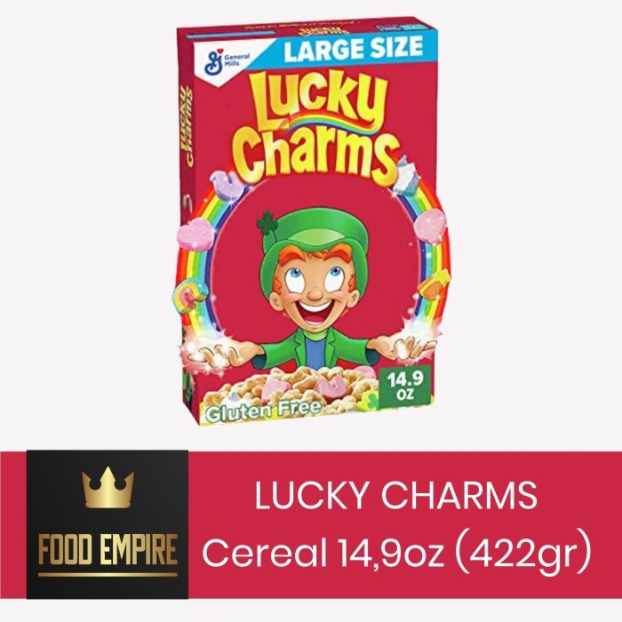 Lucky Charms Cereal 14.9Oz Sereal With Marshmallow 422Gr Non Halal