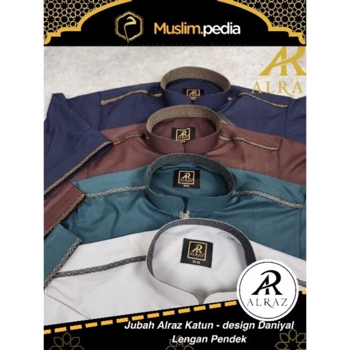 Gamis oblong Jubah Alraz lengan pendek - al raz Daniyal