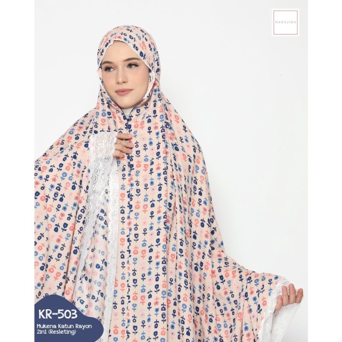 PROMO Mukena Dewasa - Mukenah Nakajima Katun Rayon (2 in 1 Resleting)